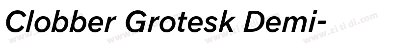Clobber Grotesk Demi字体转换